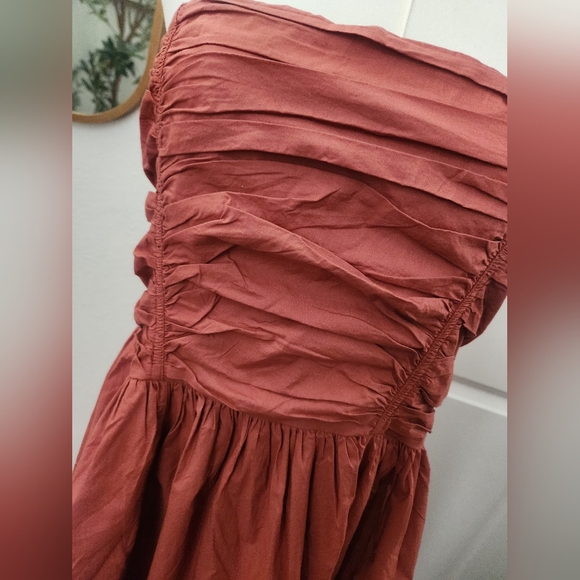 NWT American Eagle Strapless Rust Dress - Picture 3 of 8
